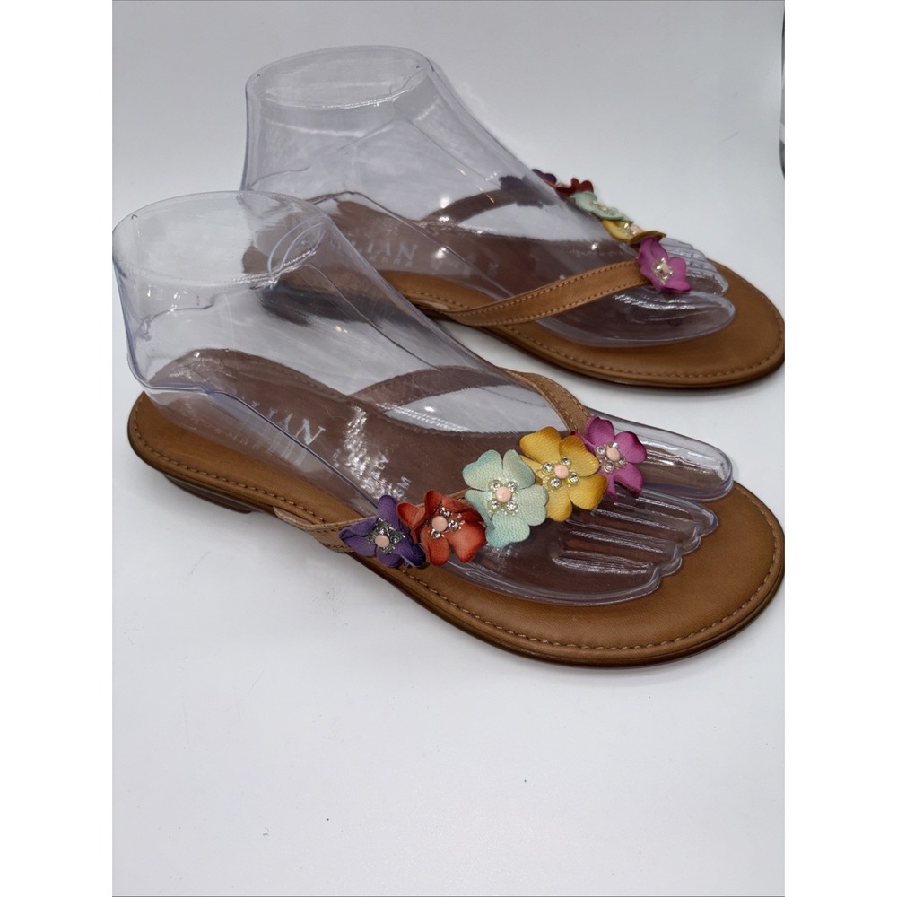 Italian Shoemakers Floral Thong Sandals, Size 8 - Picture 2 of 6